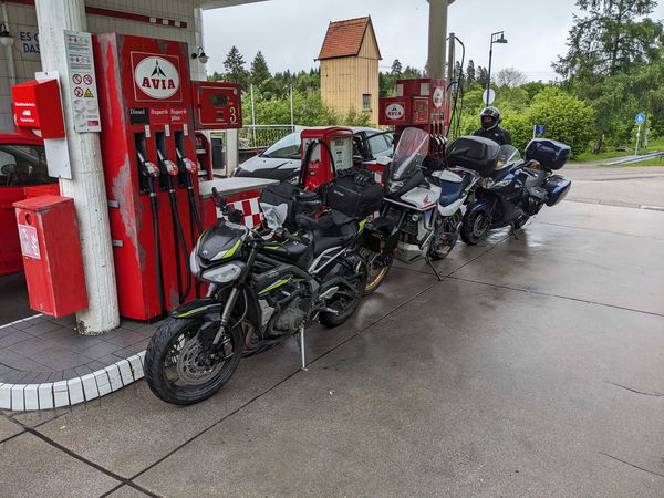 A Honda XL750 Transalp, Triumph Street Triple RS and GT1050 