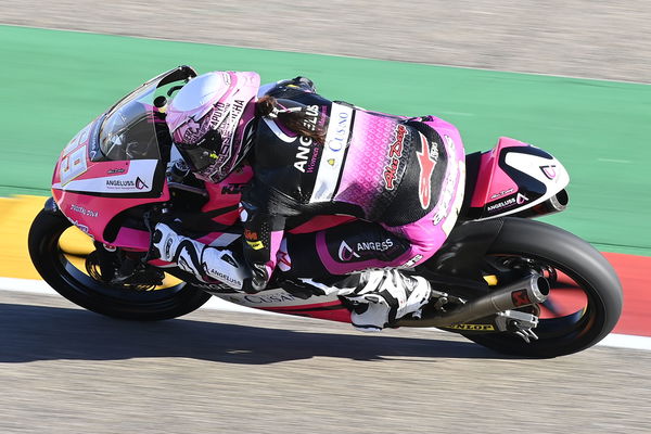 Maria Herrera, 2022 Moto3 Aragon Grand Prix. - Gold and Goose