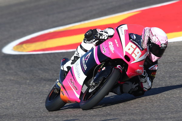 Maria Herrera, 2022 Moto3 Aragon Grand Prix. - Gold and Goose