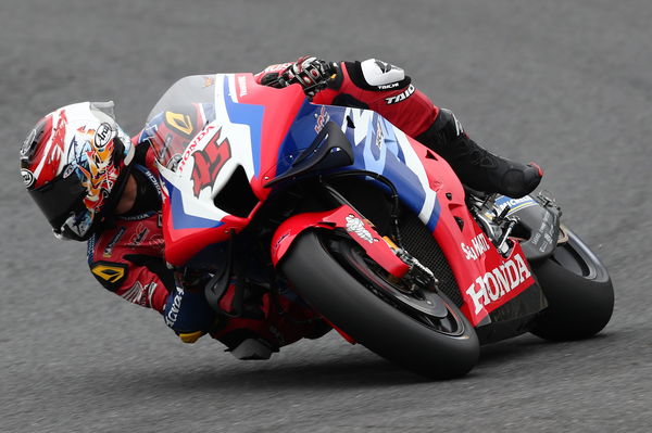 Tetsuta Nagashima on HRC Honda RC213V at 2022 MotoGP Japanese Grand Prix. - Gold and Goose