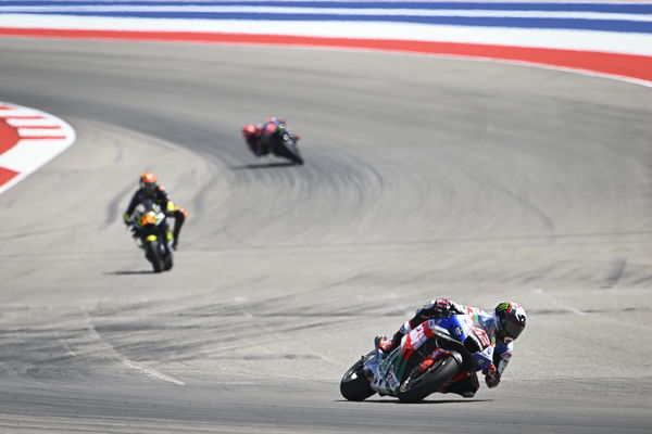 Alex Rins leads Luca Marini, Fabio Quartararo, 2023 MotoGP Grand Prix of the Americas. - Gold and Goose