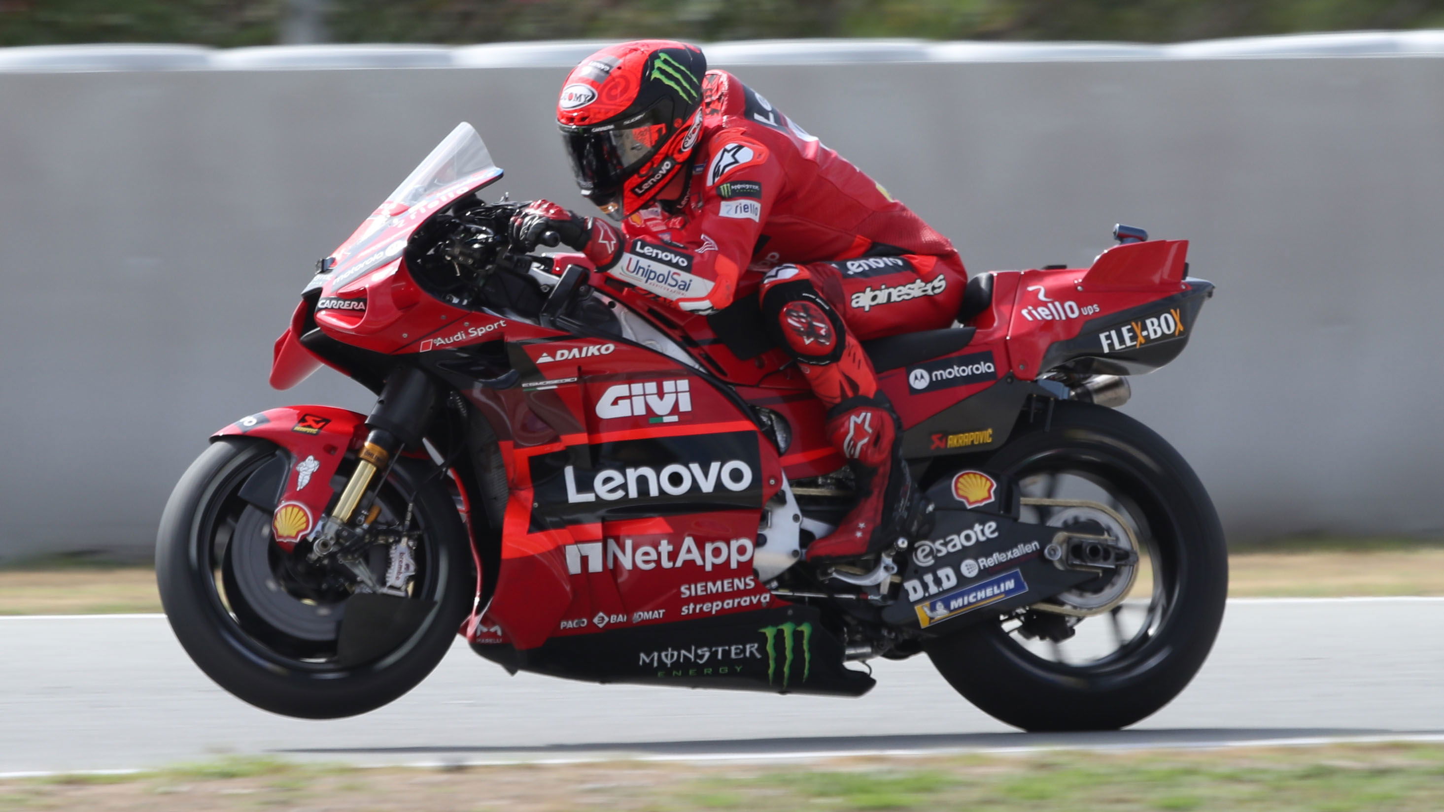 Francesco Bagnaia, 2023 MotoGP Catalan Grand Prix. - Gold and Goose