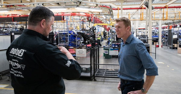 Major Tim Peake, Triumph Motorcycles