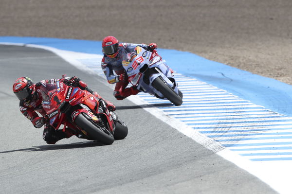 Francesco Bagnaia, Marc Marquez, 2024 MotoGP Spanish Grand Prix. - Gold and Goose