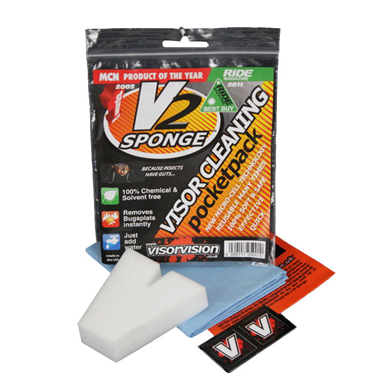 Bike It V2 Sponge Visor Cleaning Pocket Pack