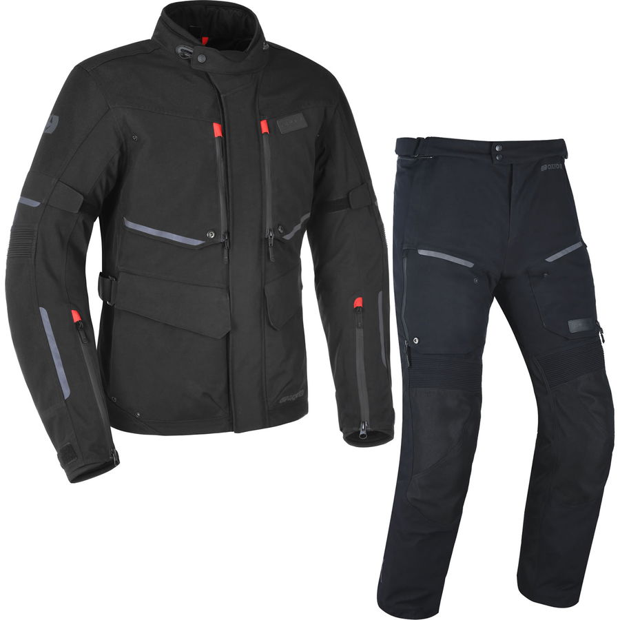 Oxford Mondial Advanced Motorcycle Jacket & Trousers Tech Black/Tech Black Kit