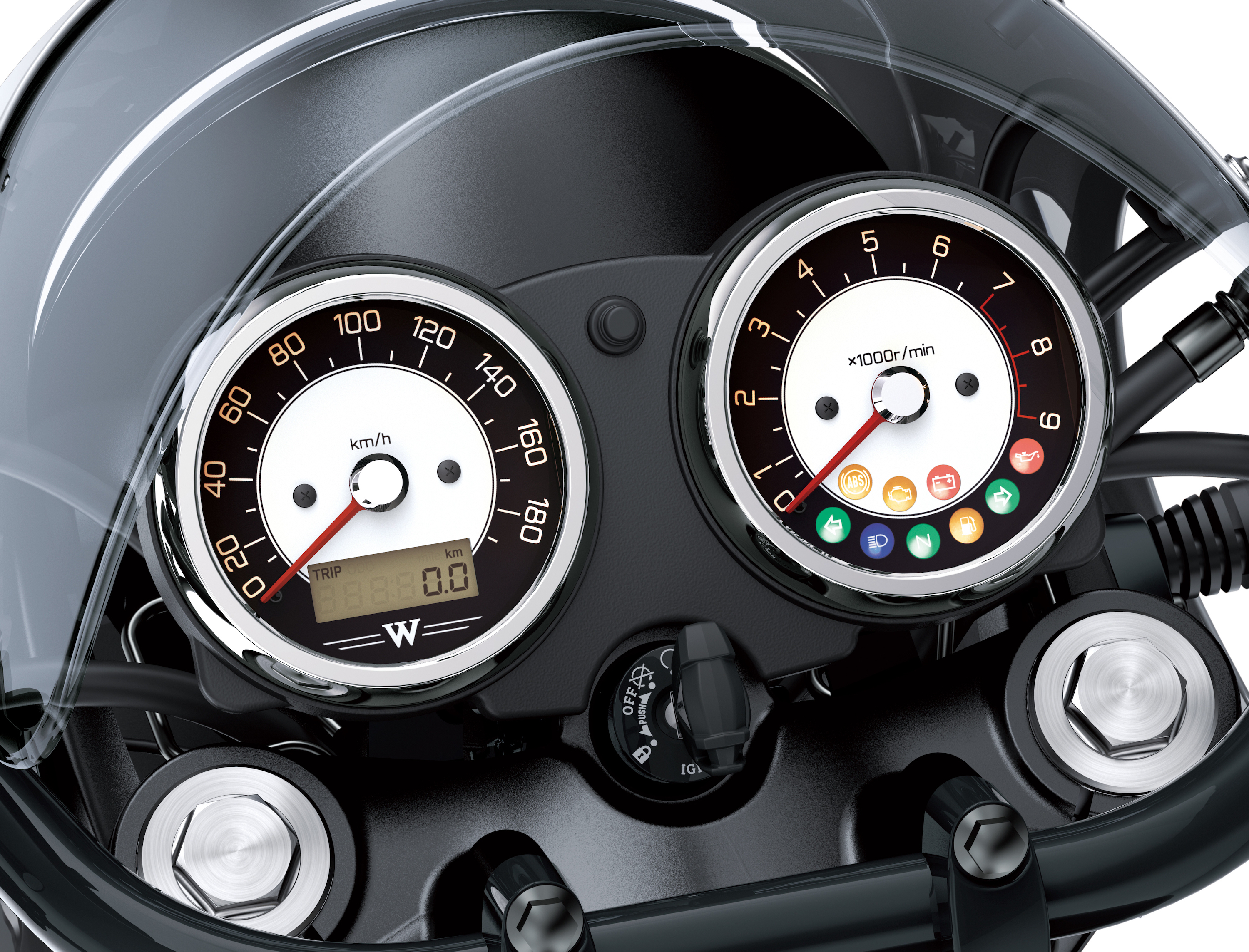 2019 Kawasaki W800 clocks