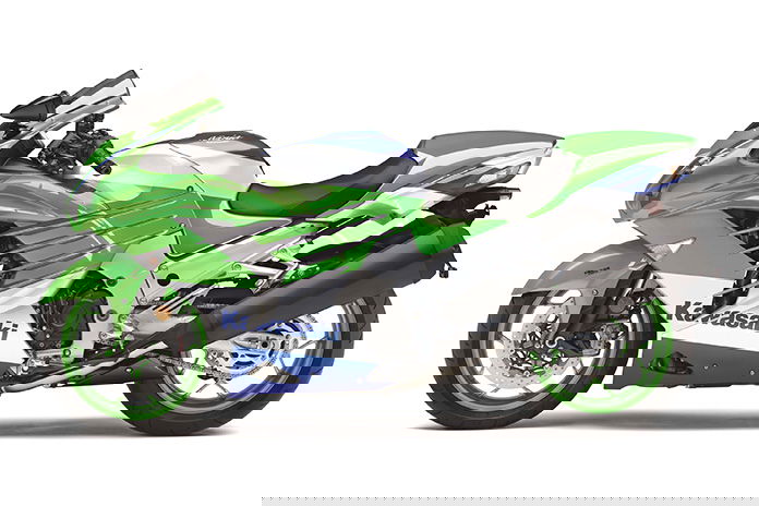 A Kawasaki sports motorcycle