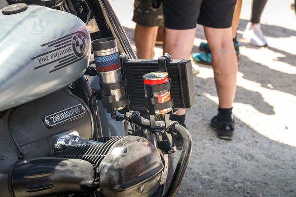 BMW R18 with drinks holder