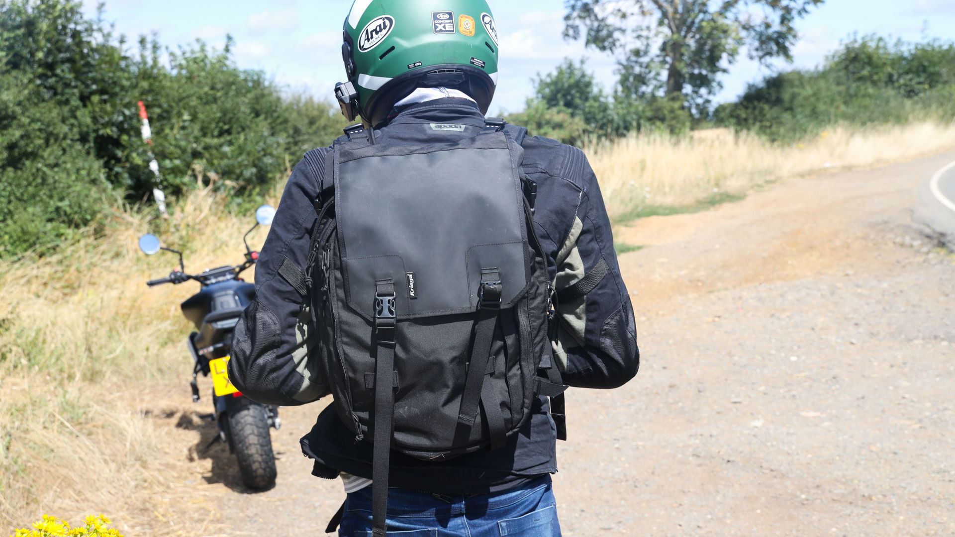 Kriega Max28 backpack - on rider