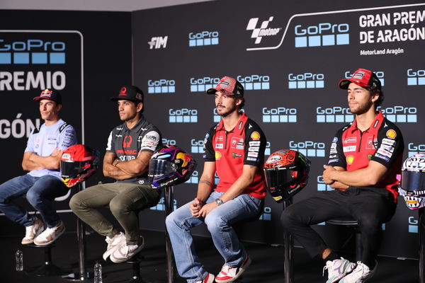 Marc Marquez, Jorge Martin, Francesco Bagnaia, Enea Bastianini at a press conference