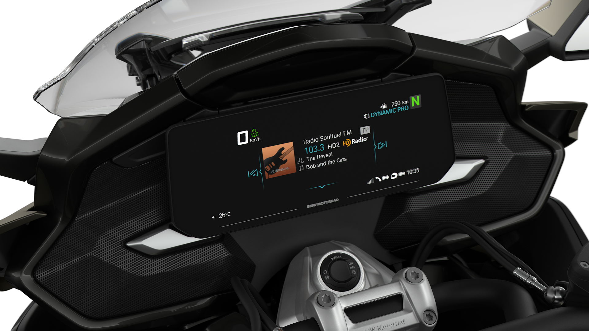 The TFT dash on a BMW