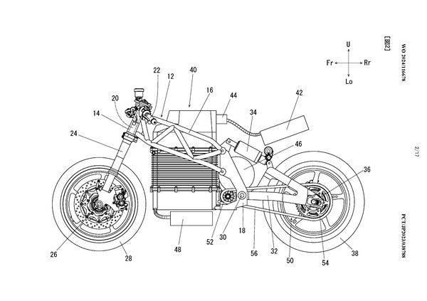 Yamaha Electric Motorcycle drawings