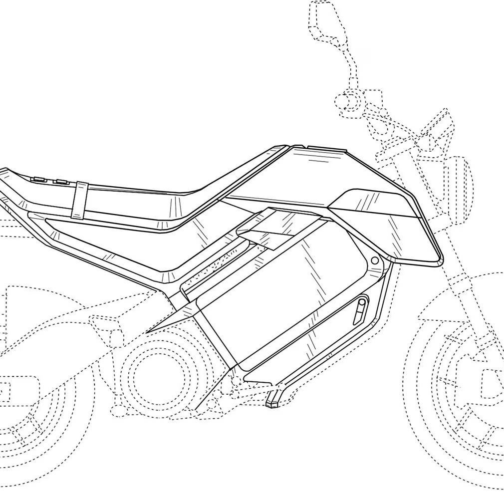 A patent filing for an electric motorbike