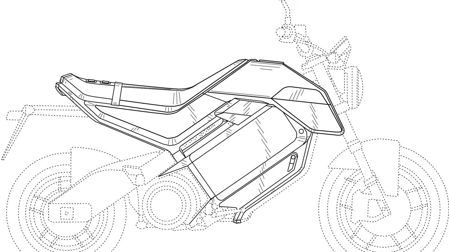 A patent filing for an electric motorbike