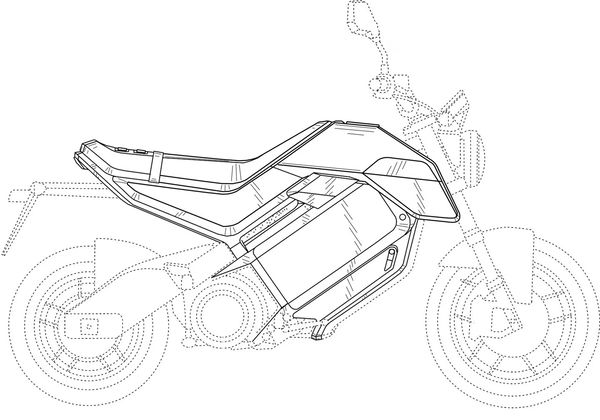 A patent filing for an electric motorbike