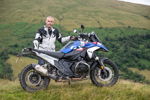 Toad and a BMW R1300 GS in Wales