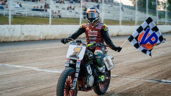 Jared Mees crossing the finishing line 