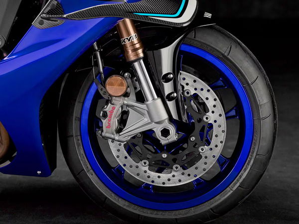 The front brakes and fork are an upgrade over the current generation R1