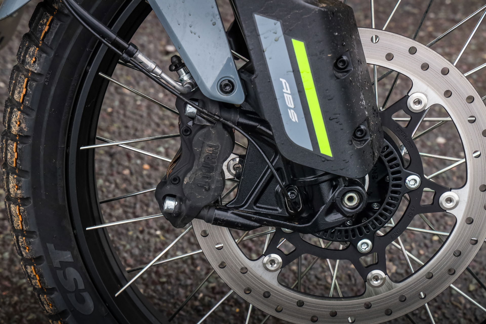 CFMoto 450MT - front brake detail