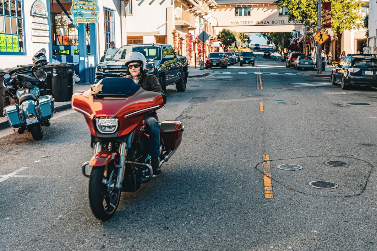 Riding down Cannery Row, Monterey