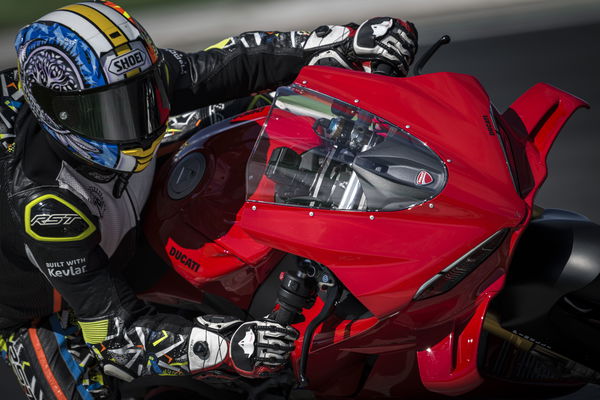 A Ducati Panigale being ridden on track