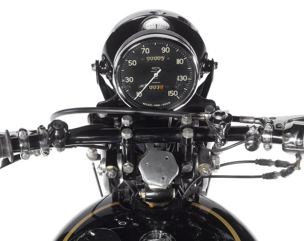 Vincent Black Shadow cockpit (Bonhams)