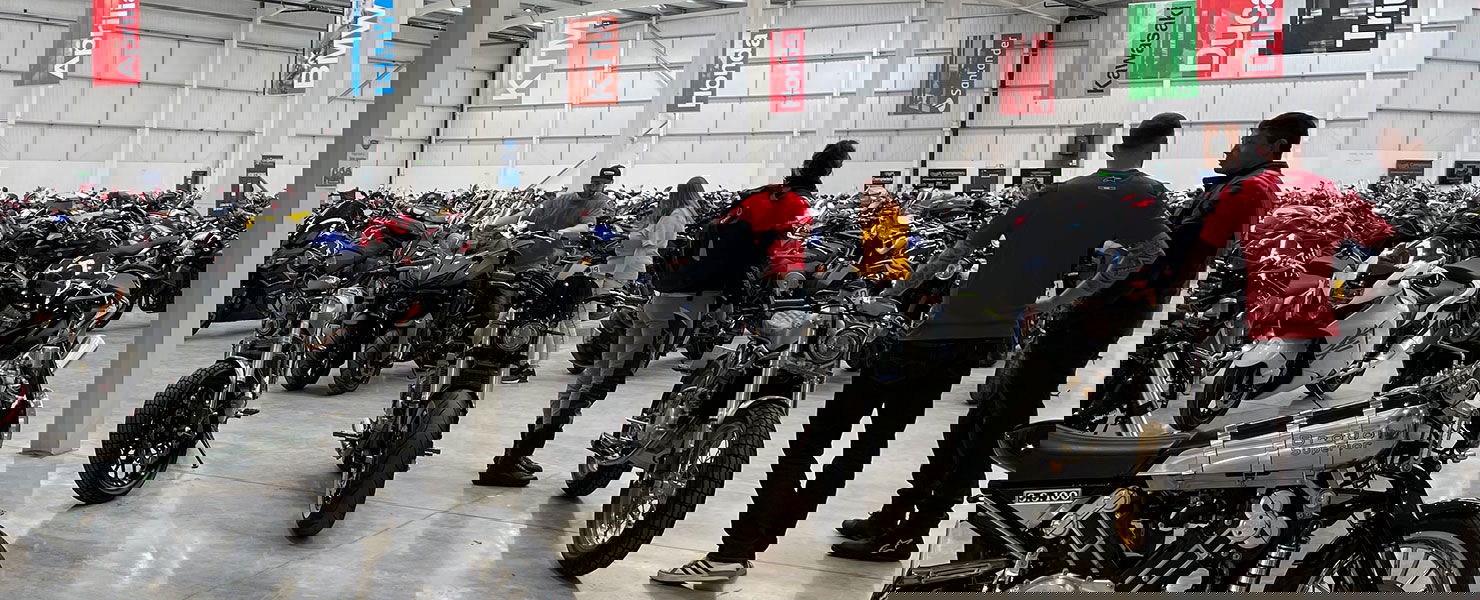 A motorcycle dealership 