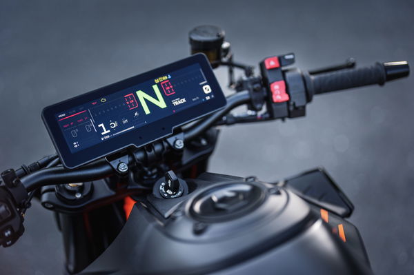 The H88 TFT down on a KTM 1390 Super Duke