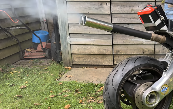 The exhaust pipes of the Norton Nemesis