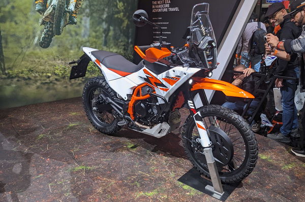 The 2025 390 Adventure R pictured at EICMA