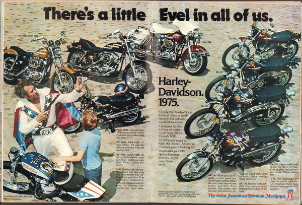 Evel Knievel Harley-Davidson advert 