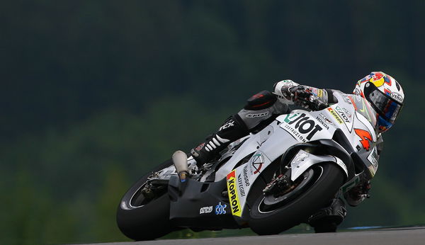 Andrea Dovizioso on the Team JiR Scot Honda at Brno