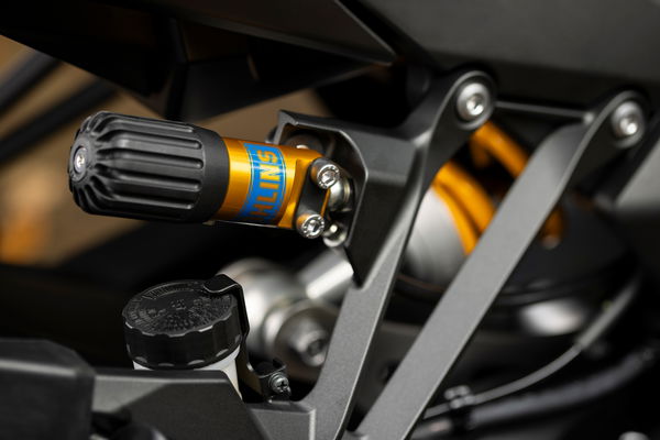 The Ohlins rear shock is only found on the SE