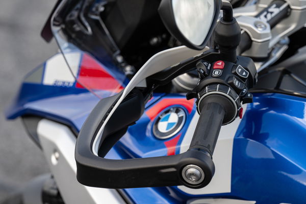 There is no clutch lever on the BMW ASA system, although you do get a gear lever