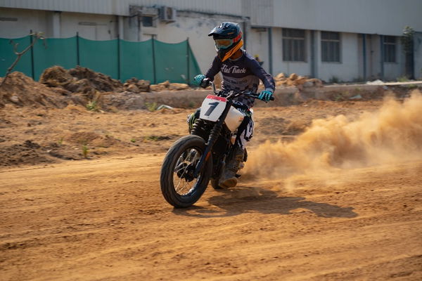 Royal Enfield FT450 in action