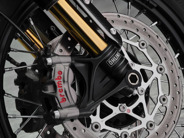 Brembo M50 calipers feature on the new bike