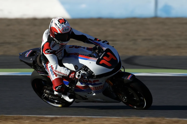 Fernando Alonso trying the Honda RCV213 at Motegi