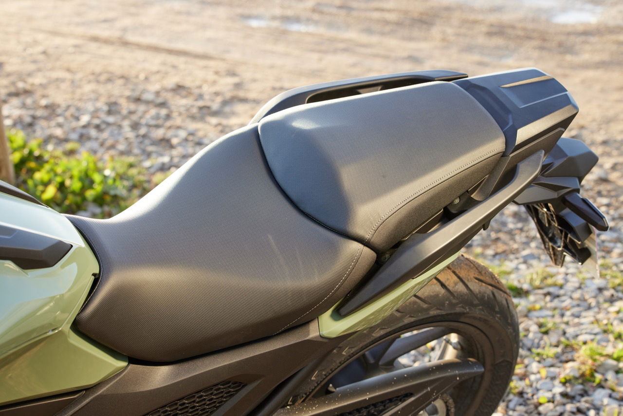 The seat is large and comfortable