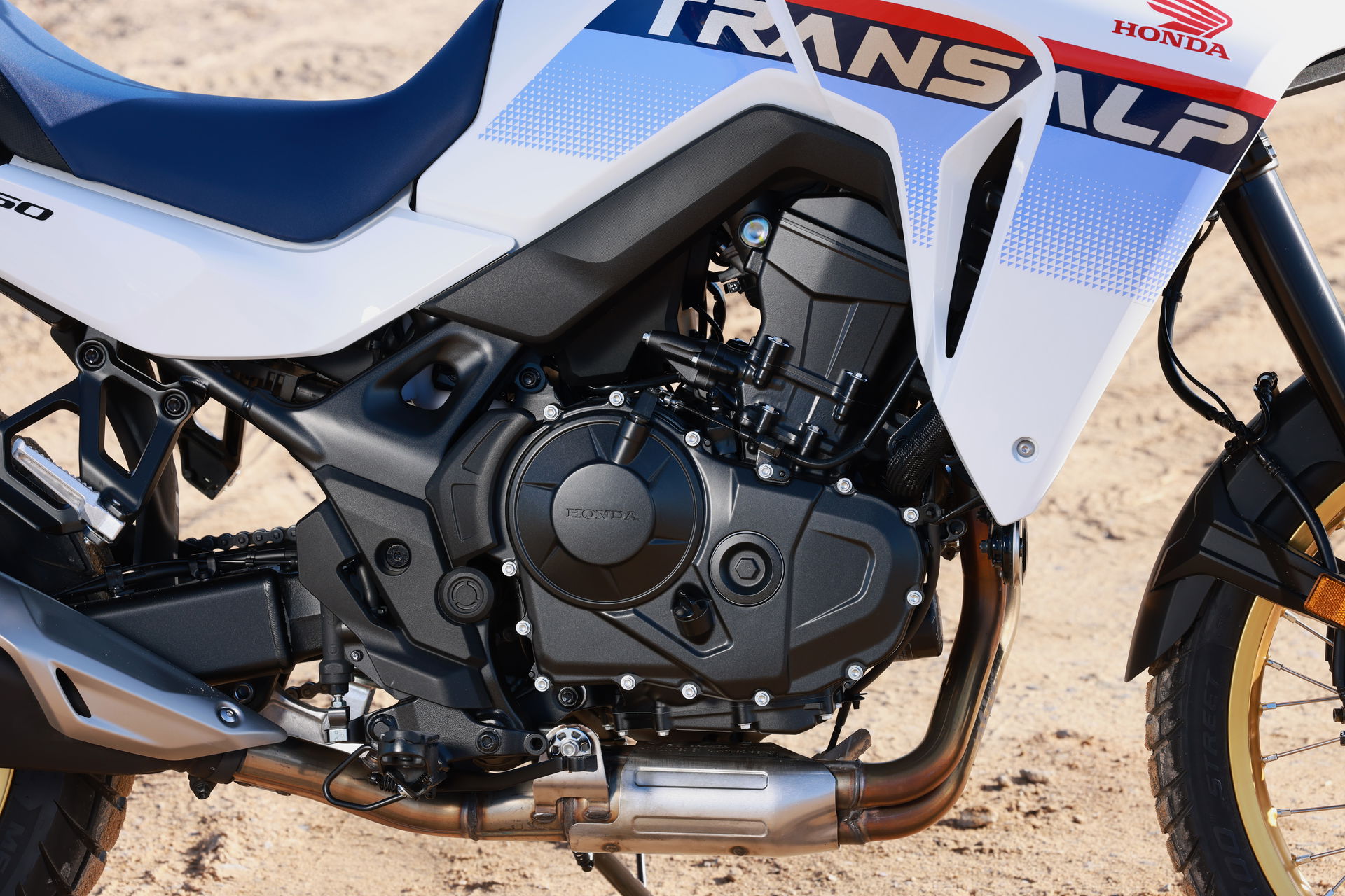 Peak power and torque are the same as the previous Transalp