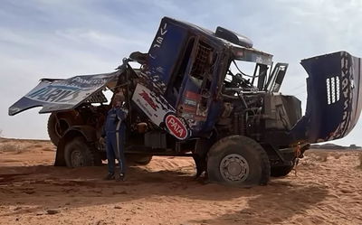 Danilo Petrucci's truck at Dakar