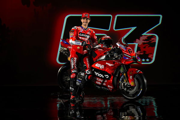 Francesco Bagnaia and his Ducati Desmosedici GP25