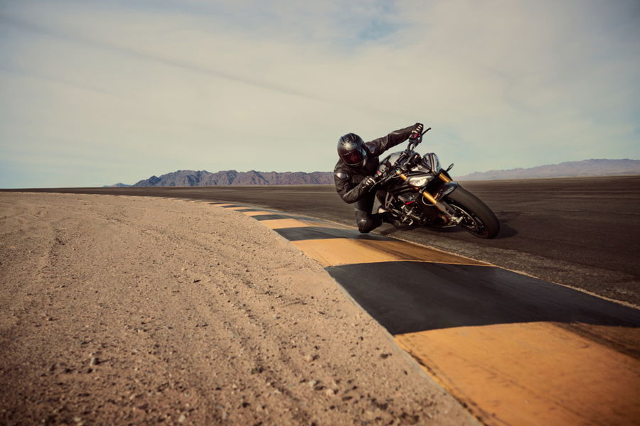 The Speed Triple 1200 RS ridden on track