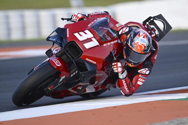 Pedro Acosta riding the GasGas KTM MotoGP at the 2024 pre-season test