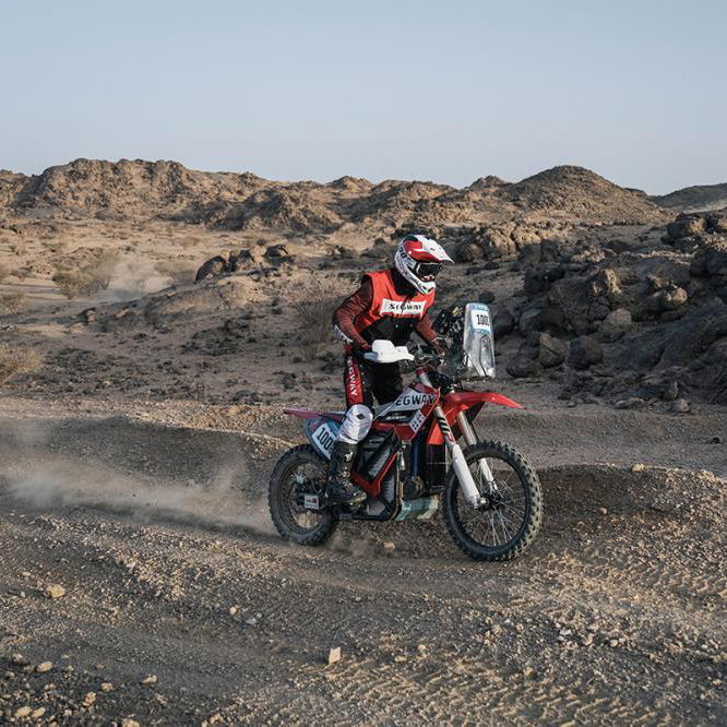 The Segway X1000 competing in the Dakar Rally