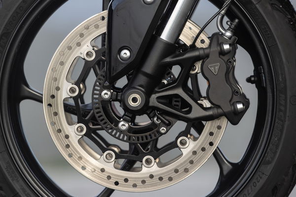 The brakes on the Tiger Sport 800