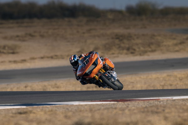 Bradley Smith testing the Harley-Davidson King of the Baggers Road Glide