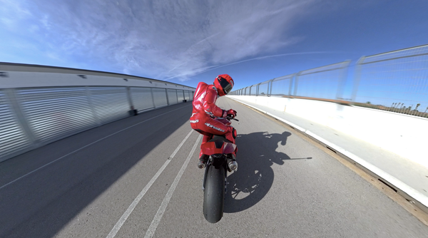 Marc Marquez testing the 2025 Panigale V2 at the Aspar circuit 