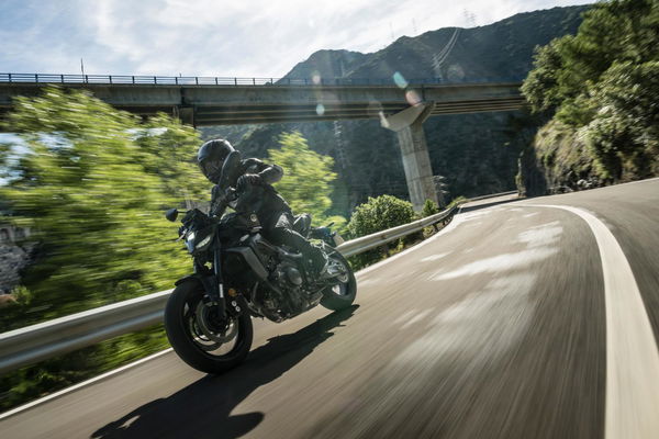 A Yamaha MT-09 Y-AMT model