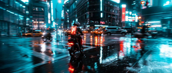 The scooter rider could be ditching pizza delivery for emergency rescue - according to Damon